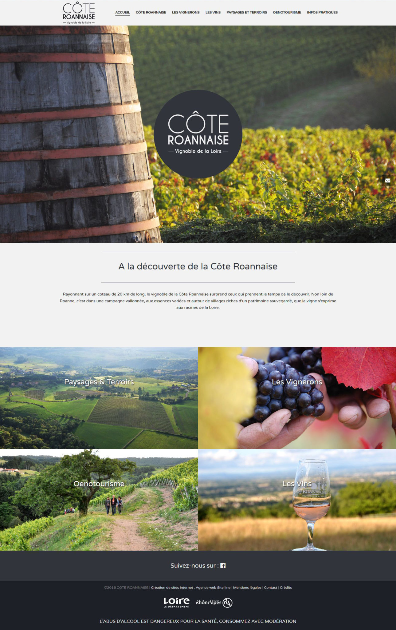 création du site internet de vignerons roannais