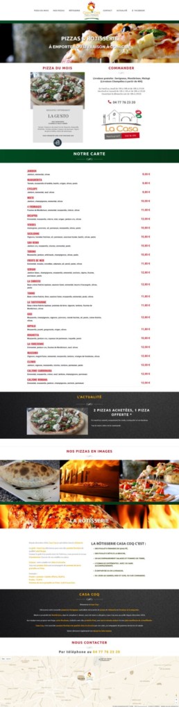 création du site web d'un pizzeria