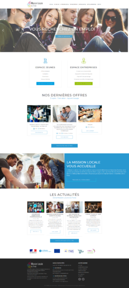 conception site web Mission Locale du Forez à Montbrison et Andrézieux