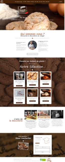 creation site internet vente en ligne biscuiterie bio
