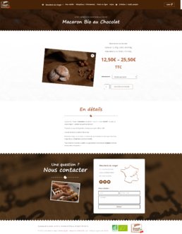 site e-commerce biscuits bio