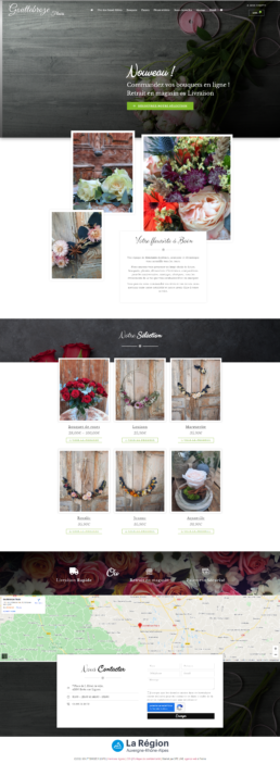 Création site de vente en ligne de fleurs, bouquets, plantes, click & collect